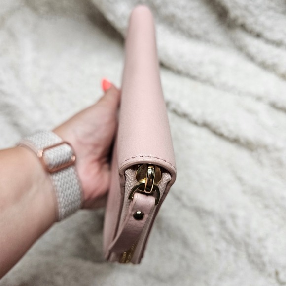 Kate Spade Light Dusty Pink Leather Zip‎ Around Accordion Wallet - Picture 7 of 12